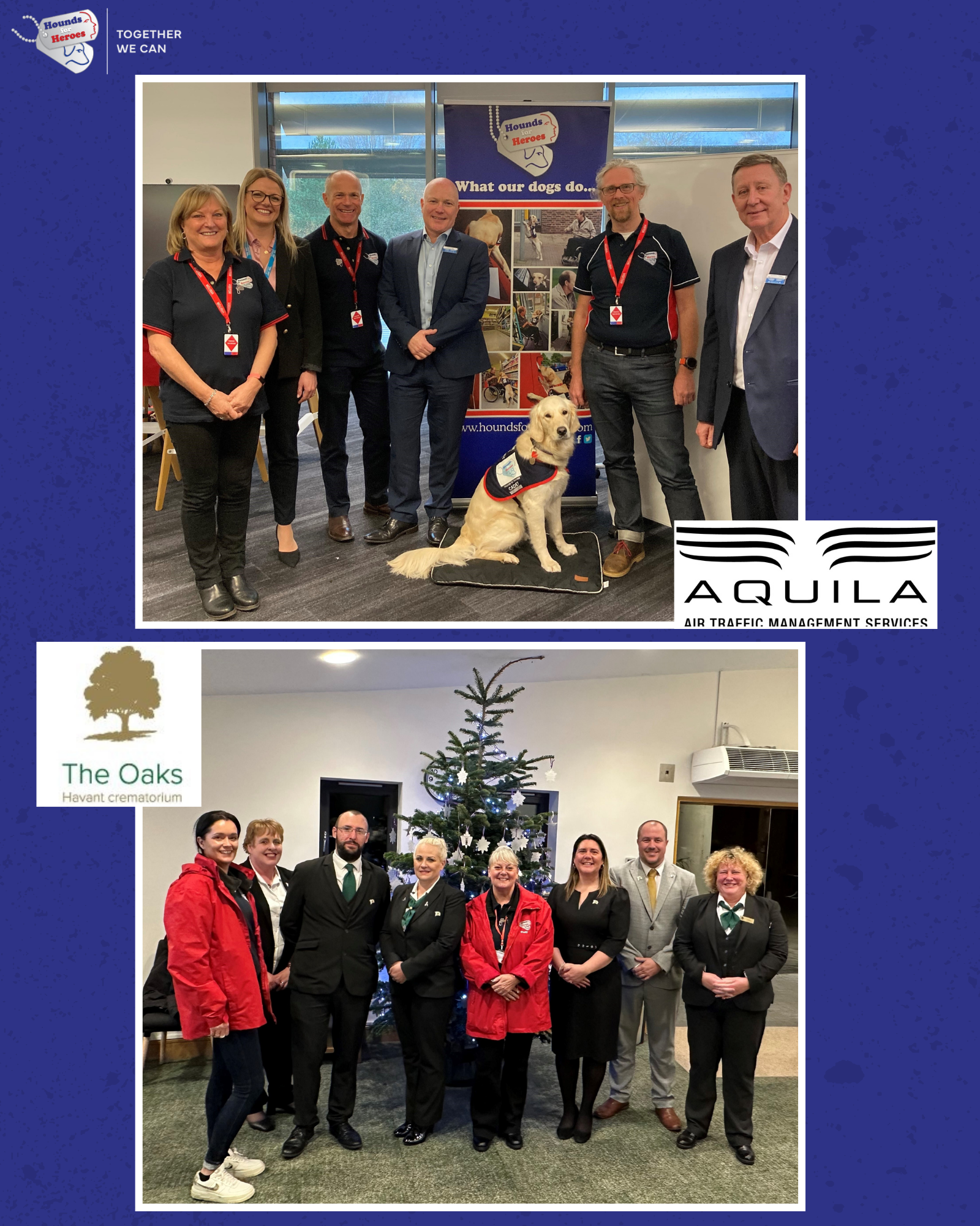 Collage of photos from Aquila & The Oaks Crematorium