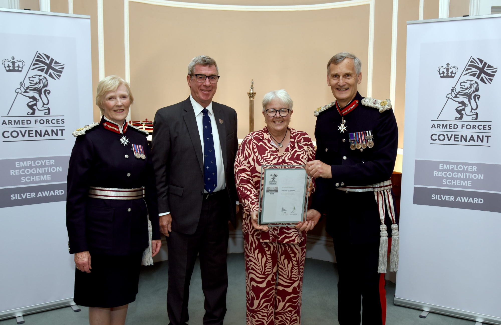 Hounds for Heroes at ERS Silver Award Ceremony