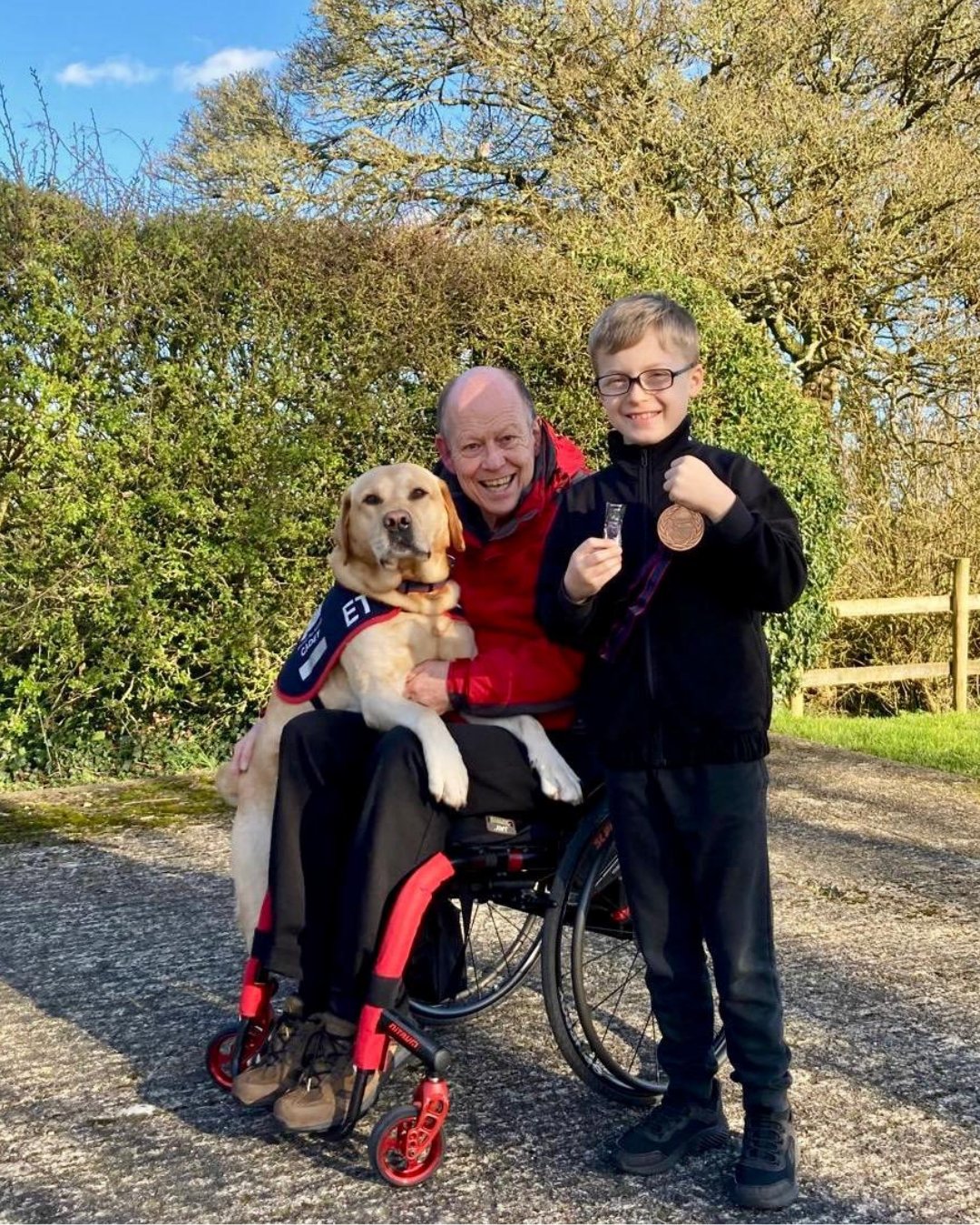 Elliot with Hounds for Heroes Founder 