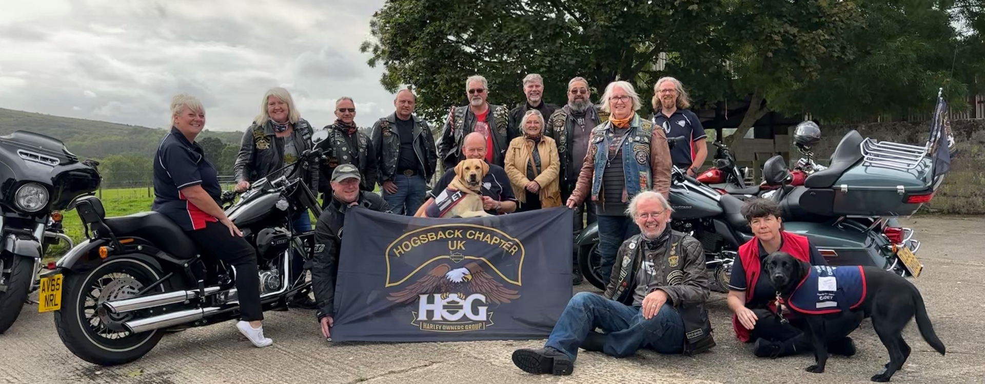 Group shot of Hogs Back Chapter with Hounds for Heroes