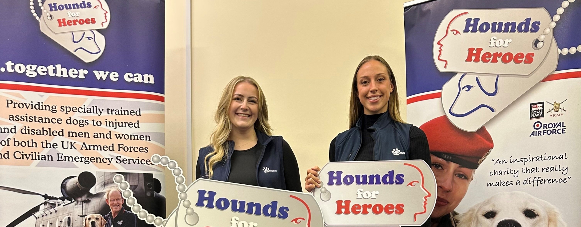 Paw Paddock staff at Hounds for Heroes HQ