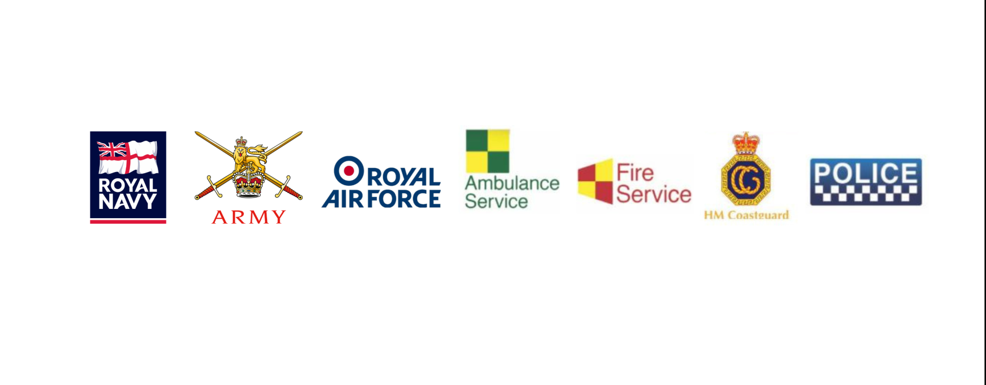 armed forces and emergency services logos