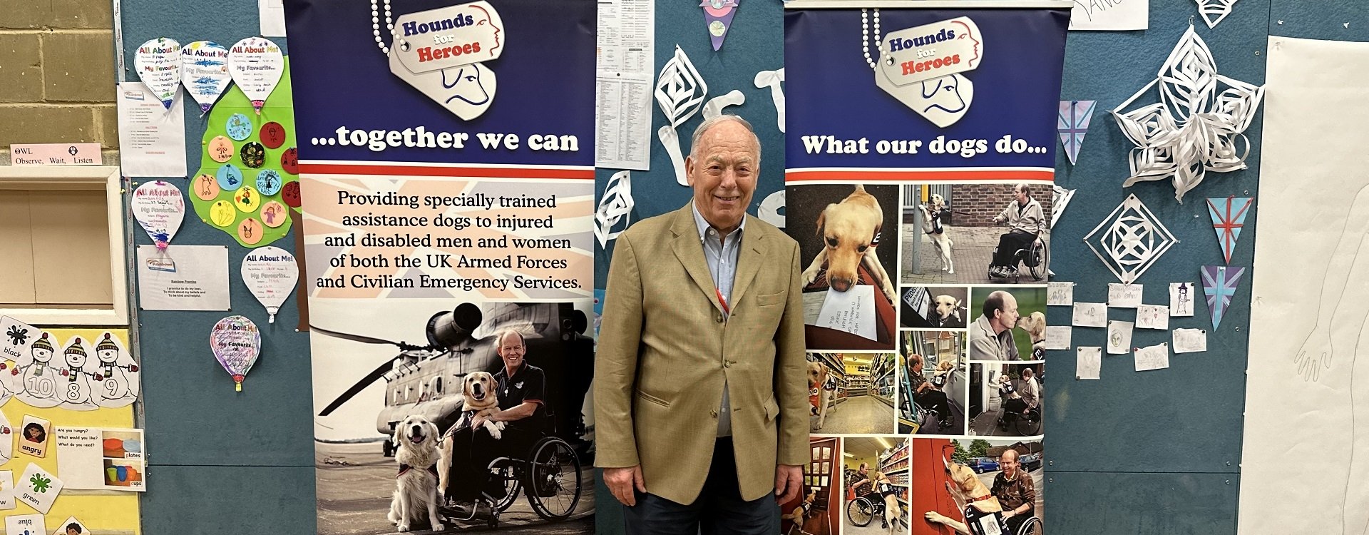 Hounds for Heroes volunteer speaker Mike