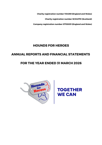 Hounds for Heroes - Final Accounts 2025-26 thumnail