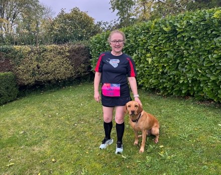 Kerry with Captain completing GSR challenge 