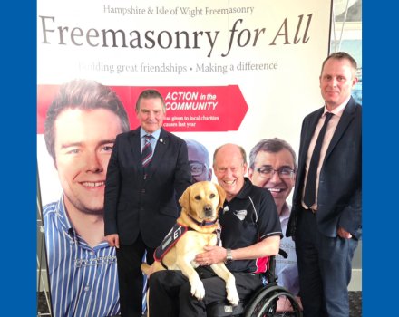Gosport Masonic Lodge Supports Hounds for Heroes with £1,000 Donation