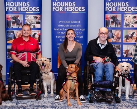 Partners with dogs at Partnership Celebration