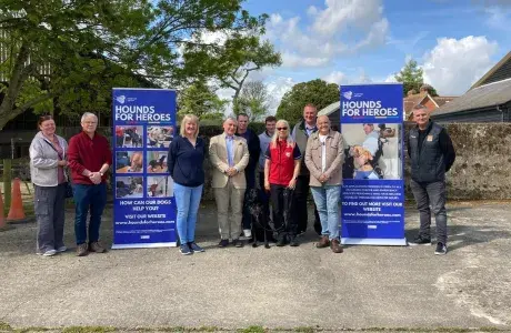 Corporate partnership with hounds for heroes