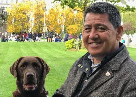 Peter and Merlin, Hounds for Heroes Assistance dog partnership 