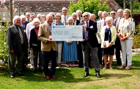 Cheque presentation with Petersfield South Downs Probus Club