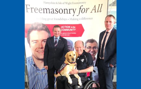 Gosport Masonic Lodge Supports Hounds for Heroes with £1,000 Donation