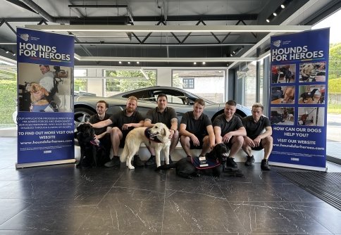 Lanzante mechanics with Hounds for Heroes dogs