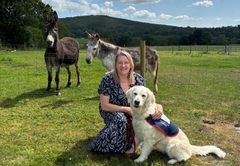 The Poppy factory with Poppy the dog
